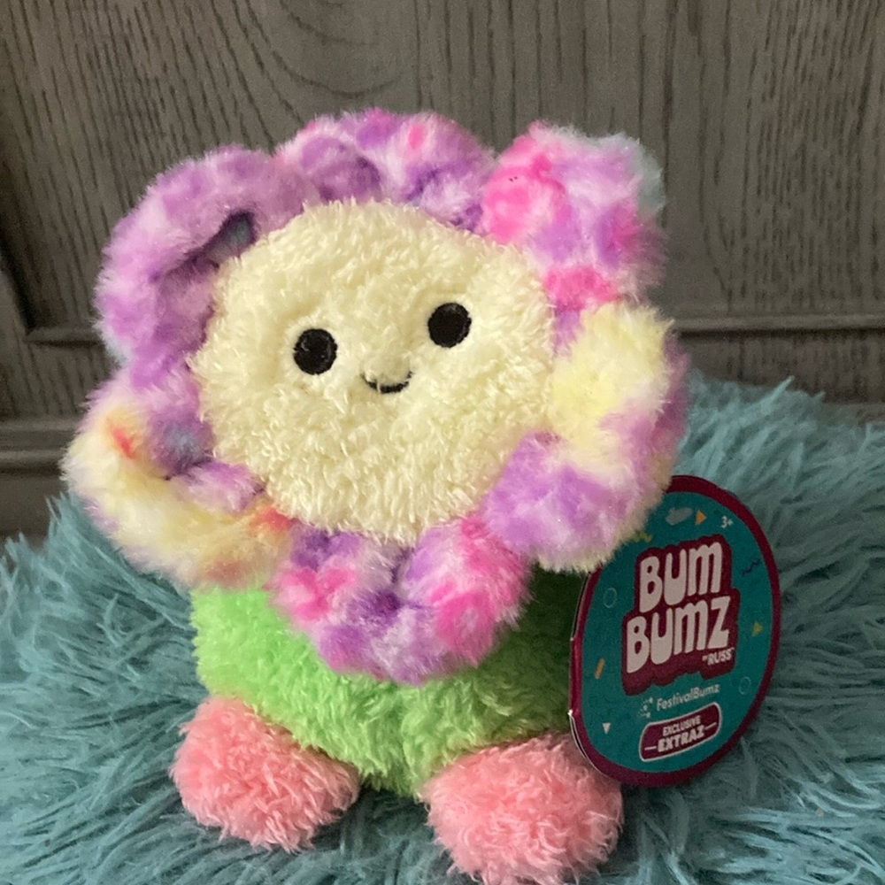 Bum Bumz 4.5” Flower Toy - Purple, Pink, Green